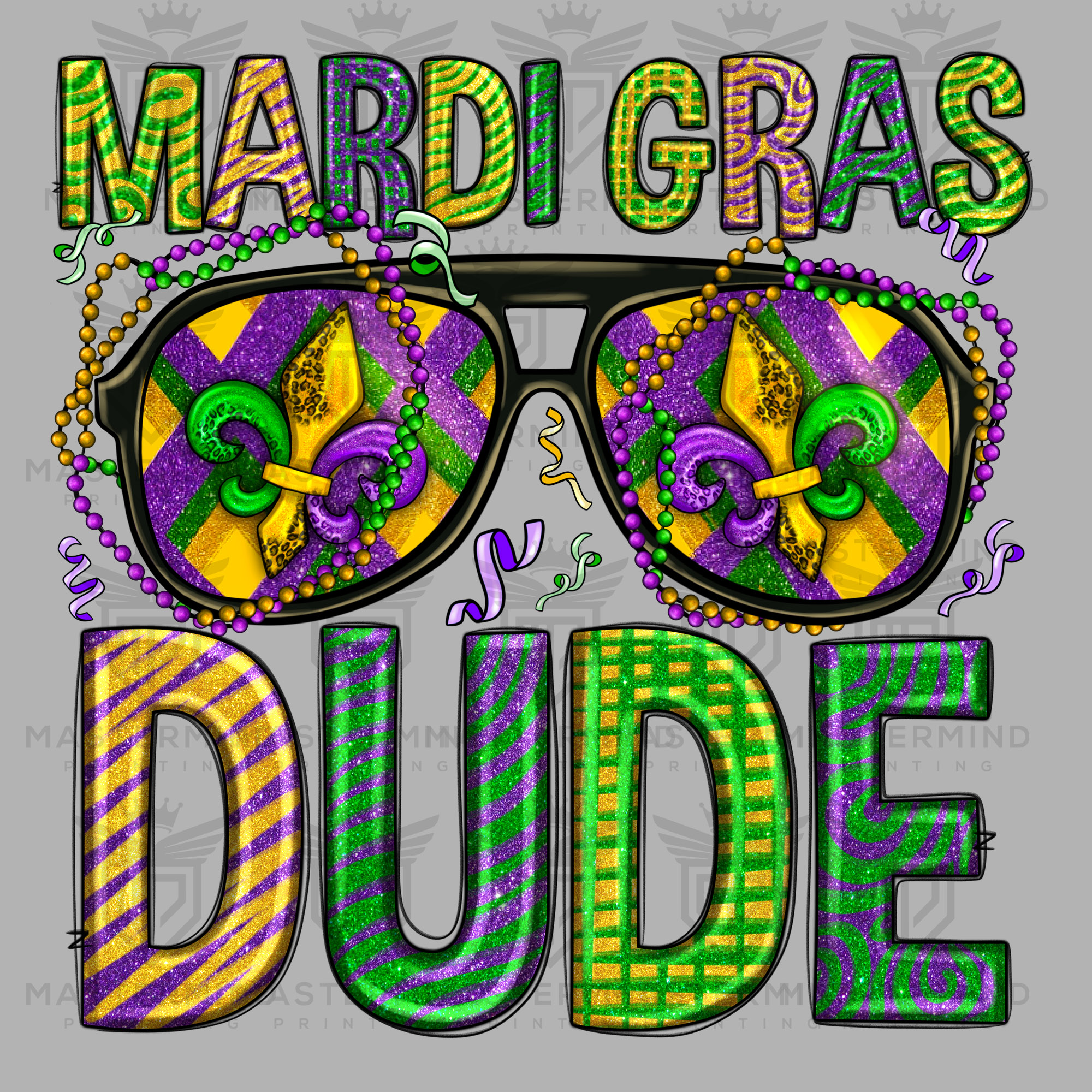 Bold Mardi Gras Dtf Transfers For Festive Flair